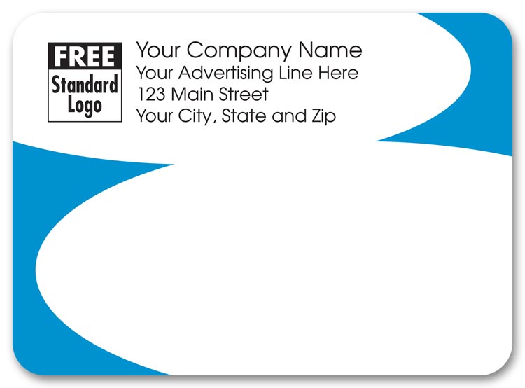 58257 Rectangular Mailing Label w/Blue...