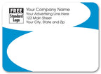 58257 Rectangular Mailing Label w/Blue Corners 3 7/8 x 2 13/16"