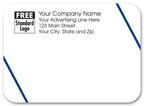58258 Rectangular Mailing Label Double Blue Angled Lines 3 7/8 x 2 13/16"