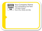 58259 Rectangular Mailing Label w/Yellow Trim 3 7/8 x 2 13/16"
