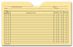 5L60 Printed Card File Pocket Single Column Buff 5 1/8 x 8 1/8"