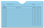 5L60B Printed Card File Pocket Single Column Blue 5 1/8 x 8 1/8"