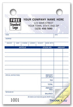607T Register Forms Colored forms for Jewelers 4 x 6"