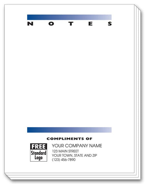 6122 Notes Personalized Notepads Small 4 1/4 x 5 1/2"