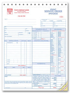 6501 Service Orders HVAC w/Checklist Large Format 8 1/2 x 11"
