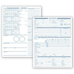 6502 Optometry Vision Exam Records Two Sided White Ledger 8 1/2 x 11"