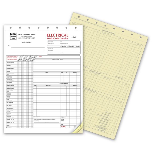6520 Electrical Work Orders with...