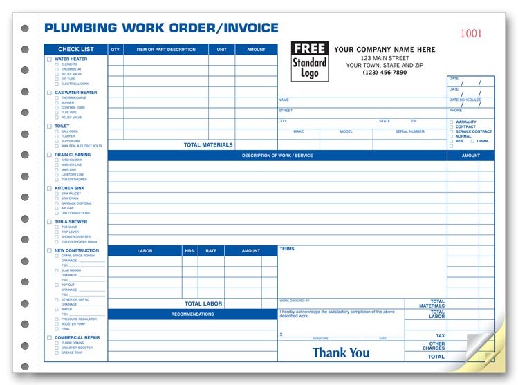 6535 Plumbing Work Orders Side...