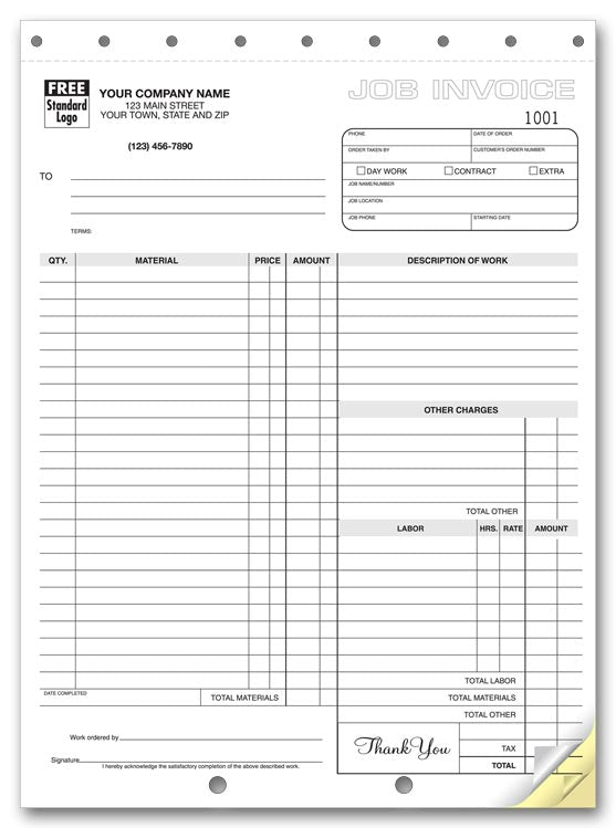 6544 Job Invoices Carbonless Large...