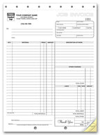 6544 Job Invoices Carbonless Large Format 8 1/2 x 11"