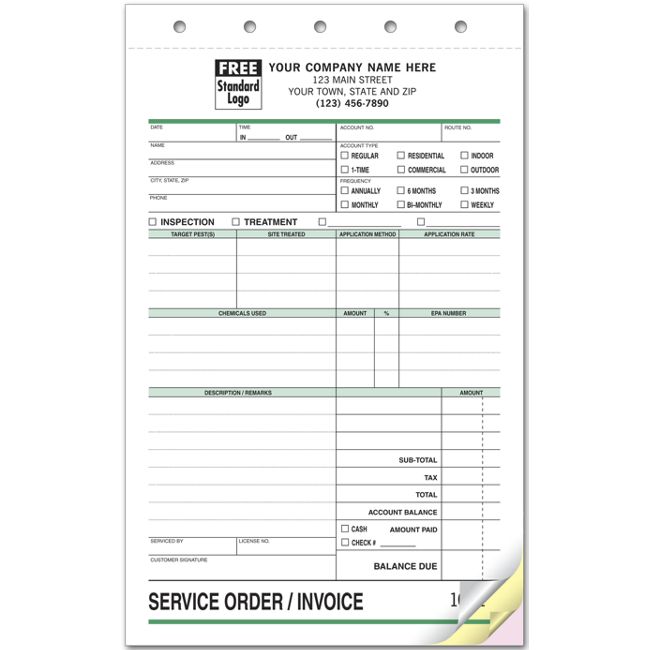 6575 Pest Control Form Service...