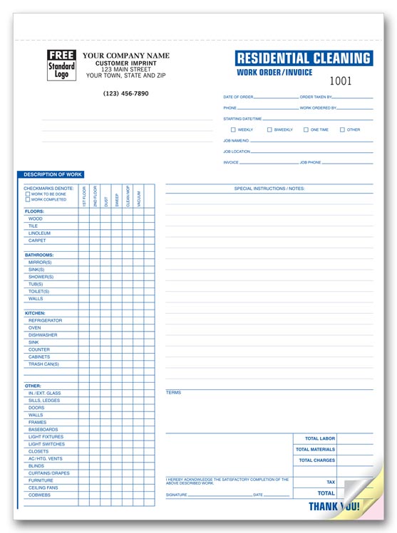 6579 Cleaning Work Orders Residential...