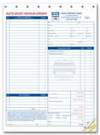 6597 Auto Body Repair Orders 8 1/2 x 11"