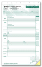675T Wedding Flower Order Form Sales Orders Color Large 8 1/2 x 13 1/4"