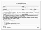 680R Veterinary Euthanasia Record Form Pads 4 x 5 1/2"