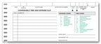7302 Chargeable Time Expense Slip 7 x 5"