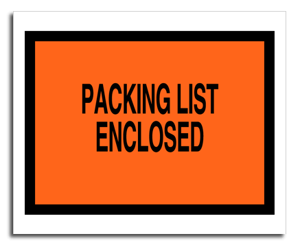 733 Packing List Envelope with...