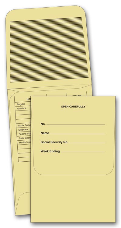 750 Payroll Envelope 3 1/8...