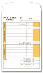 757 Daily Cash Report Envelopes 6 1/2 x 9 1/2"