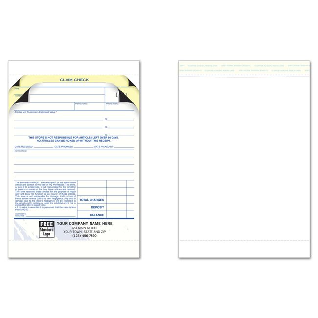 764T Jewelry Repair Orders with Envelope Large 5 2/3 x 7 3/4"