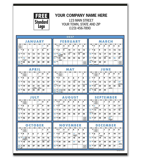 765437 2027 Span-A-Year Non-Laminated Calendar...