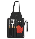 765493 BBQ Now Apron and 3 piece BBQ Set 24h x 19"l