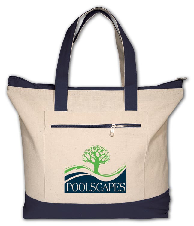 765555 Zippered Cotton Boat Tote...