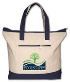 765555 Zippered Cotton Boat Tote 18w x 14h x 4"d