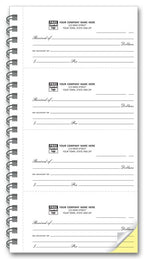 7936 4 to a Page 2 Part Receipt Books 5 x 11"