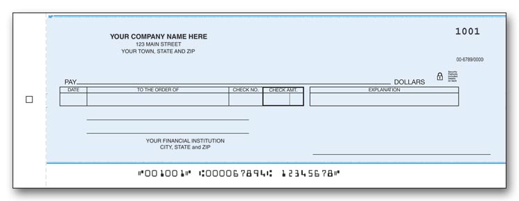 800NC Cash Disbursement Center Check...