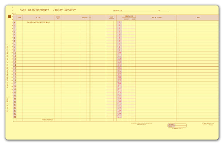 800JT Legal Trust Account Journal...