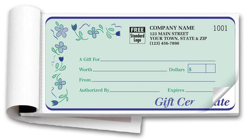 865B Spring Bouquet Book Set Gift Certificate 7 5/8 x 3 1/2"