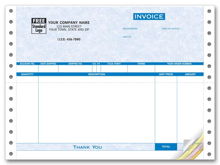 9040G Invoices Continuous Parchment 8...