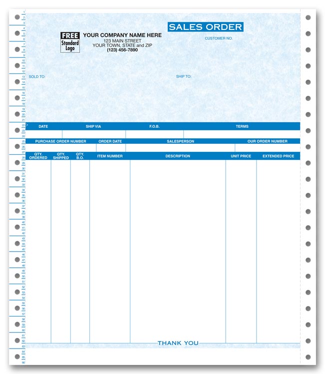 9057G Continuous Sales Order Parchment...