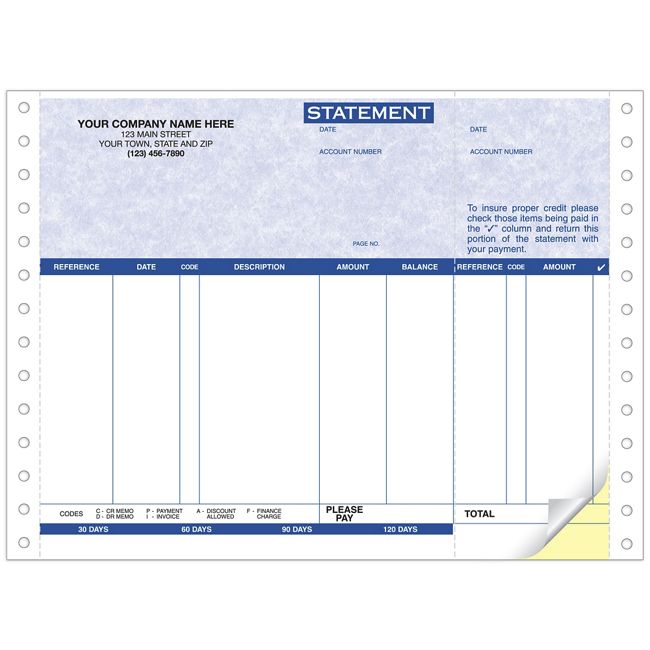 9063G Statements Continuous Parchment 8...