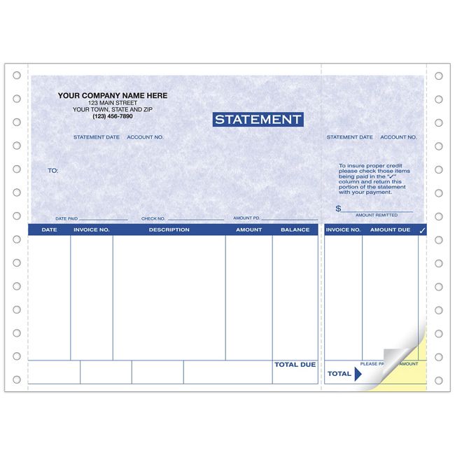 9069G Continuous Statement Parchment 8...