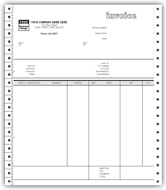 9088A Classic Continuous Invoice 8...