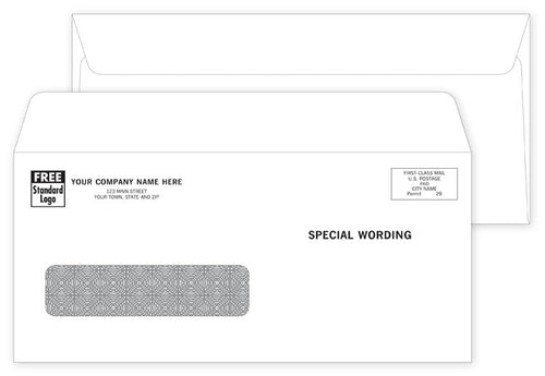 91583 Single Window Confidential Envelope 4 1/8 x 9"