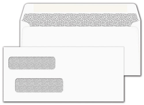 91585 Double Window Confidential Envelope 4 1/8 x 9"
