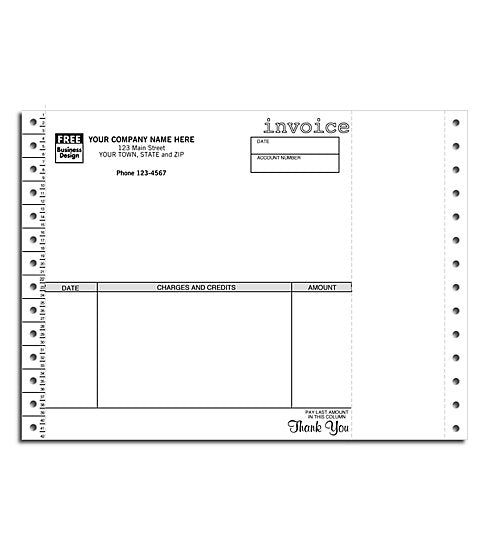 9160 Classic Continuous Invoice 8...