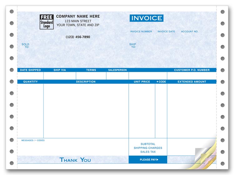 9206G Invoices Continuous Parchment 8...