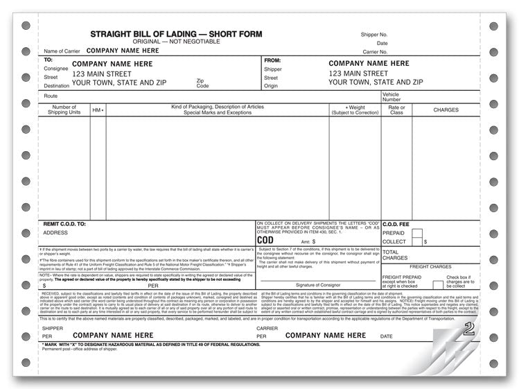 9252 Bills of Lading Continuous...