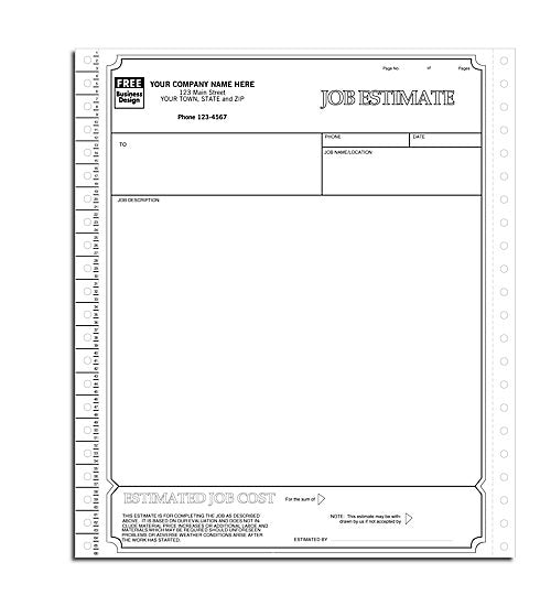 9255 Classic Continuous Job Estimate...