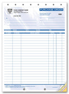 92T Purchase Orders Colors Design Large Format 8 1/2 x 11"