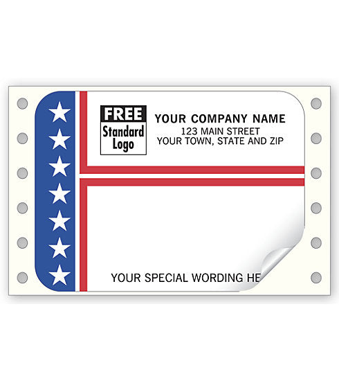 9365 Patriotic Mailing Labels Continuous...