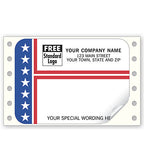 9365 Patriotic Mailing Labels Continuous Stripes & Stars 3 7/8 x 2 7/8"