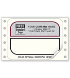 9374 Mailing Labels Continuous White W Gray Return Area 3 7/8 x 2 7/8"