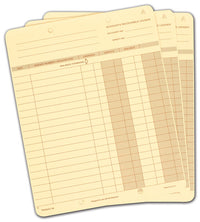 99 One Write Ledger Cards 7 3/8 x 9 1/4"