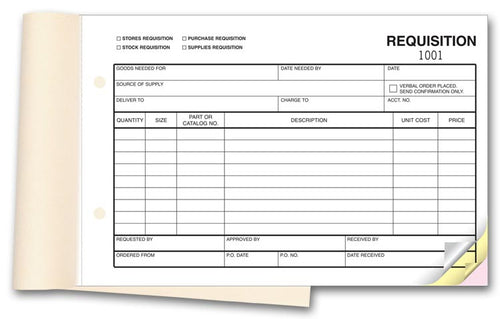 B6413 4-in-1 Booked Requisitions 5 1/2 x 8 1/2"