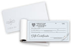 BGC125 Contemporary Gift Certificates Booked Carbonless 7 3/4 x 3 1/2"